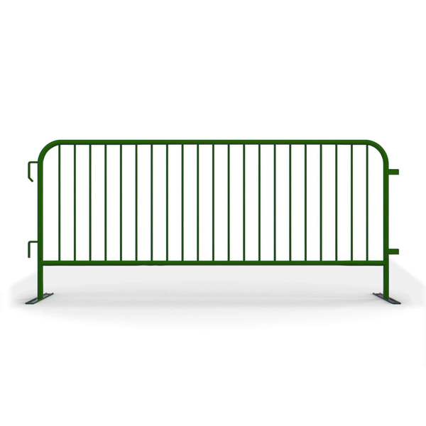 Angry Bull Barricades Interlocking Green Barricade, Removable Flat Feet, 8.5 ft. AC-HDX85-FL-GN